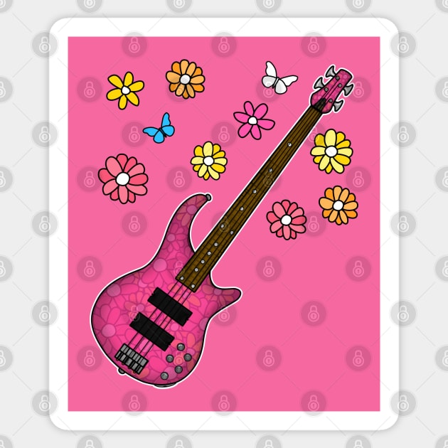 Mothers Day Bass Guitar Mom Female Bassist Sticker by doodlerob